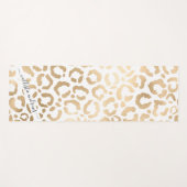 Elegant Gold White Leopard Cheetah Animal Print Yogamat (Voorkant (horizontaal))