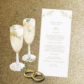 Elegant Gold & White Long Menu