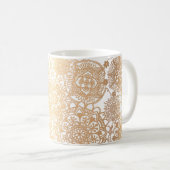 Elegant Gold White Mandala Pattern Koffiemok (Voorkant rechts)