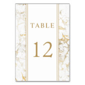 Elegant Gold & White Marble Wedding Kaart (Voorkant)
