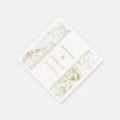 Elegant Gold & White Marble Wedding Napkins Servet (Hoek)