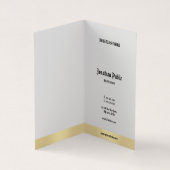 Elegant Gold White Minimalist Calligraphy Script Visitekaartje (Binnen)