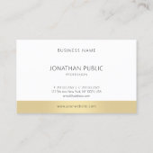 Elegant Gold White, modern, minimaal professioneel Visitekaartje (Achterkant)