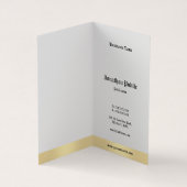Elegant Gold White Old English Calligraphy Script Visitekaartje (Binnen)