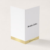 Elegant Gold White Old English Calligraphy Script Visitekaartje (Buitenkant)