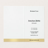 Elegant Gold White Old English Calligraphy Script Visitekaartje (Binnenkant ongevouwen)