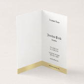 Elegant Gold White Old Style Classic Calligrafie Visitekaartje (Binnen)
