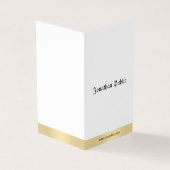 Elegant Gold White Old Style Classic Calligrafie Visitekaartje (Buitenkant)