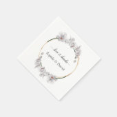 Elegant Gold White Orchid Flowers Bloom Wedding Servet (Hoek)
