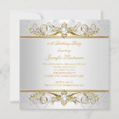 Elegant Gold White Pearl Diamond High-Hiel Partij Kaart (Achterkant)