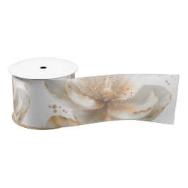 Elegant Gold & White Poppy Wedding  Satijnen Lint