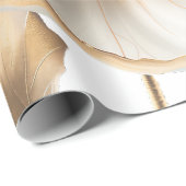 Elegant Gold & White Poppy Wedding Wrapping Paper Cadeaupapier (Rol Hoek)