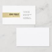 Elegant Gold White Professional Eenvoudige Sjabloo Visitekaartje (Voorkant / Achterkant)