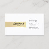 Elegant Gold White Professional Eenvoudige Sjabloo Visitekaartje (Voorkant)