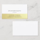 Elegant Gold White Professional Moderne Sjabloon Visitekaartje (Voorkant / Achterkant)
