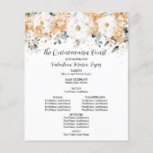 Elegant Gold White Rose Floral Quinceanera Program (Voorkant)