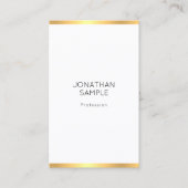 Elegant Gold White Simple Modern Professional Visitekaartje (Voorkant)