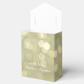 Elegant Gold & White Sparkle Gift Box Bedankdoosjes (Geopend)