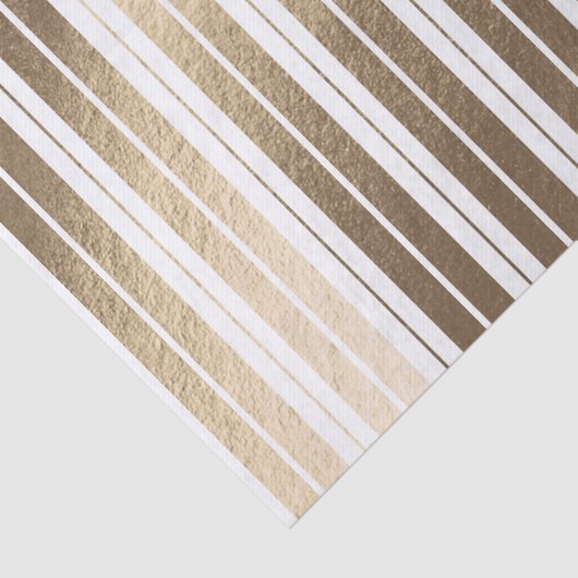 Elegant Gold White Striped Tissuepapier (Detail)