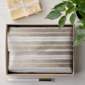 Elegant Gold White Striped Tissuepapier (Geschenk)