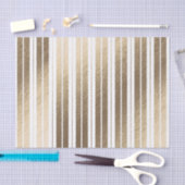 Elegant Gold White Striped Tissuepapier (Craft)
