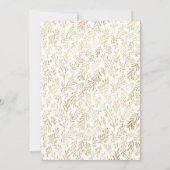 Elegant Gold White Wedding Invitation Kaart (Achterkant)