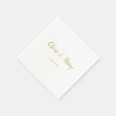 Elegant Gold White Wedding Paper Napkin Servet (Hoek)