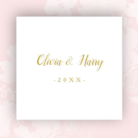 Elegant Gold White Wedding Paper Napkin Servet