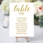 Elegant Gold White Wedding Seding Chart Kaarten