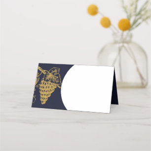 Elegant Gold Wine Tasting Party Folded Cards Plaatskaartje