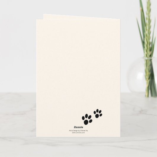 Elegant Gold Wings Cat Sympathcard Kaart (Achterkant)