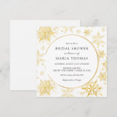 Elegant Gold Winter Snowflake Vrijgezellenfeest Kaart (Voorkant / Achterkant)