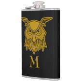 Elegant Gold Wise Owl Monogramed Custom Heupfles (Links)