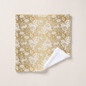 ELEGANT GOLD WITTE RUIMTE BATHROOM TOWEL SET BAD HANDDOEK (Wasdoekje)