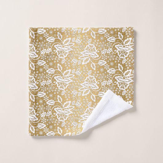 ELEGANT GOLD WITTE RUIMTE BATHROOM TOWEL SET BAD HANDDOEK (Wasdoekje)