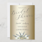 Elegant Gold, witte Tulpen, Vrijgezellenfeest Kaart (Voorkant)