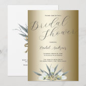 Elegant Gold, witte Tulpen, Vrijgezellenfeest Kaart (Voorkant / Achterkant)