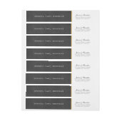 Elegant Gold Wrap-round Return Address Labels (Vel)