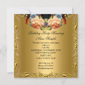 Elegant Gold Yellow Bird Black 70e verjaardag Kaart (Achterkant)