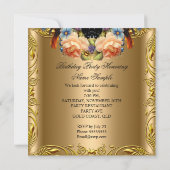 Elegant Gold Yellow Bird Black Birthday Party 2 Kaart (Achterkant)