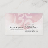 Elegant Gold Yoga Meditation Instructor om Symbol Visitekaartje (Achterkant)