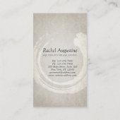 Elegant Gold Yoga Meditation Instructor ZEN Symboo Visitekaartje (Achterkant)