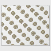 Elegant Gold ziet er uit naar vier bladluiken Cadeaupapier (Vlak)