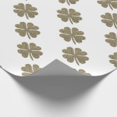 Elegant Gold ziet er uit naar vier bladluiken Cadeaupapier (Hoek)