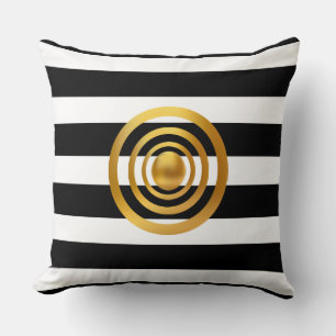 Elegant Gold, zwart en wit Kussen