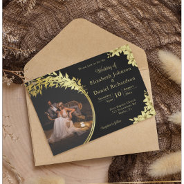 Elegant Gold, zwart met gelilies Kaart