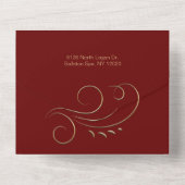 Elegant Gold'Dit is de seizoenstypografie All In One Uitnodiging (Achterkant)