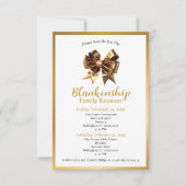 Elegant Golden: 2-daagse familiereünie uitnodiging (Voorkant)