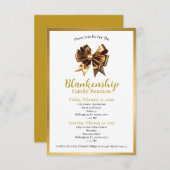 Elegant Golden: 2-daagse familiereünie uitnodiging (Voorkant / Achterkant)