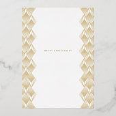 Elegant Golden 50 jaar huwelijksfeest Folie Uitnodiging (Achterkant)